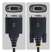 Image de StarTech.com Câble Adaptateur Série Null Modem USB-C (2m/6,6 Pi), Rétention COM, FTDI, Type-C vers Port Femelle DB9 RS232, LED d'État, Vis et Écrous DB9 Interchangea ... (1P6FFCN-USB-C-SERIAL)