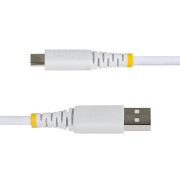 Image de StarTech.com Câble de Charge Rapide USB-A vers USB-C de 3m, 15W 3A, Gaine Tressée Double Couche Nylon/TPE, Câble de Charge USB-A vers Type C Durable, Blanc, Câble USB A vers ... (USB2AC3MBRWH)