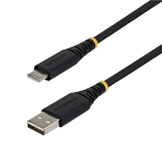 Image de StarTech.com Câble de Charge Rapide USB-A vers USB-C de 1m, 15W 3A, Gaine Tressée Double Couche Nylon/TPE, Câble de Charge USB-A vers Type C Durable, Câble USB A vers USB C (USB2AC1MBR)