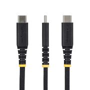 Image de StarTech.com Câble de Charge Rapide USB-A vers USB-C de 1m, 15W 3A, Gaine Tressée Double Couche Nylon/TPE, Câble de Charge USB-A vers Type C Durable, Câble USB A vers USB C (USB2AC1MBR)