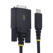 Image de StarTech.com Câble Adaptateur USB-C vers Série de 2 m, Rétention COM, Puce FTDI, Type-C vers DB9 RS232 Mâle, Voyants d'État, Vis et Écrous DB9 Interchangeables (1P6FFC-USB-C-SERIAL)