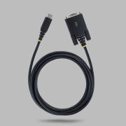 Image de StarTech.com Câble Adaptateur USB-C vers Série de 2 m, Rétention COM, Puce FTDI, Type-C vers DB9 RS232 Mâle, Voyants d'État, Vis et Écrous DB9 Interchangeables (1P6FFC-USB-C-SERIAL)