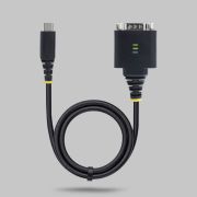 Image de StarTech.com Câble Adaptateur USB-C vers Série de 30 cm, Rétention COM, Puce FTDI, Type-C vers DB9 RS232 Mâle, Voyants d'État, Vis et Écrous DB9 Interchangeables (1P1FFC-USB-C-SERIAL)