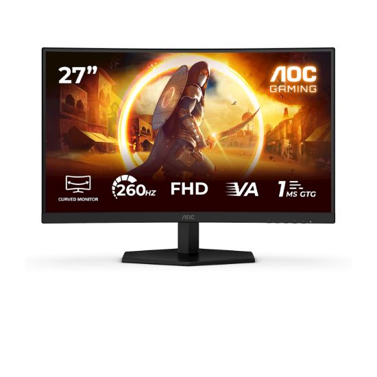 Image de AOC écran plat de PC 68,6 cm (27") 1920 x 1080 pixels Full HD LCD Noir, Rouge (C27G42ZEP)