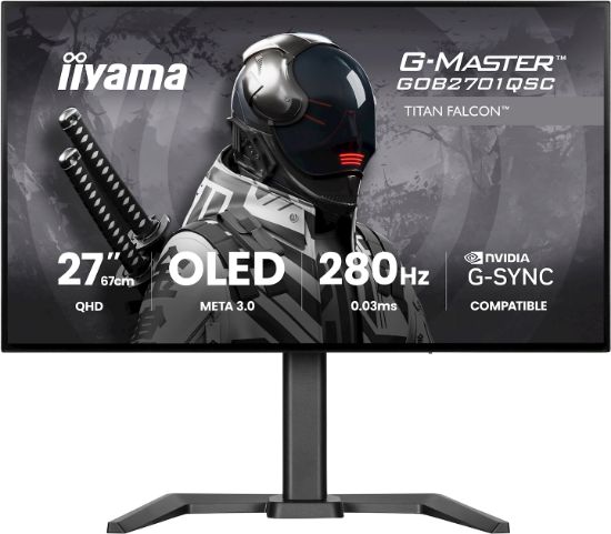 Image de iiyama G-MASTER écran plat de PC 68,6 cm (27") 2560 x 1440 pixels 2K Ultra HD OLED Noir (GOB2701QSC-B1)