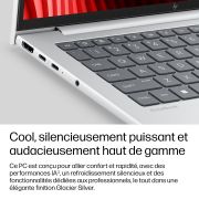 Image de HP laptop Copilot+ PC Ordinateur portable 35,6 cm (14") WUXGA 32 Go LPDDR5x-SDRAM 512 Go SSD Wi-Fi 7 (802.11be) Windows 11 Pro Argent (E5AN0ET)