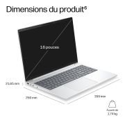 Image de HP laptop Copilot+ PC Ordinateur portable 40,6 cm (16") WUXGA 32 Go LPDDR5x-SDRAM 1 To SSD Wi-Fi 7 (802.11be) Windows 11 Pro Argent (E5AN5ET)