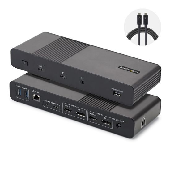 Image de StarTech.com station d'accueil Avec fil Thunderbolt 5 Noir, Gris (206UE-TB5USB4DOCK)
