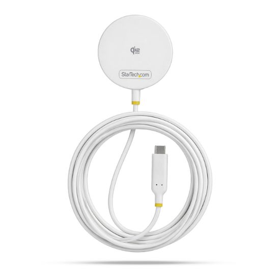 Image de StarTech.com chargeur d'appareils mobiles Smartphone Blanc USB Recharge sans fil Intérieure (1PW-WIRELESS-CHARGER)