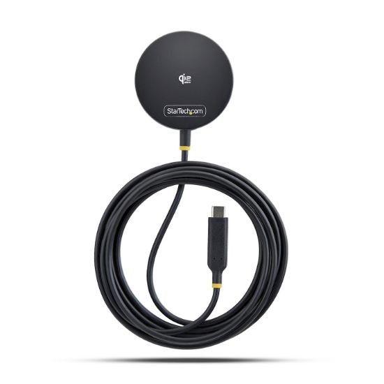 Image de StarTech.com chargeur d'appareils mobiles Smartphone Noir USB Recharge sans fil Intérieure (1PB-WIRELESS-CHARGER)