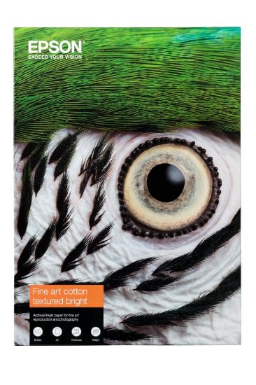 Image de Epson Fine Art Cotton Textured Bright II, A3+ 25 Sheets (C13S450289NQ)
