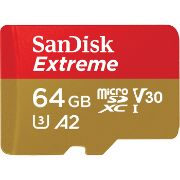 Image de SanDisk Extreme Mémoire flash - Or, Rouge (SDSQXAH-064G-GN6AA)