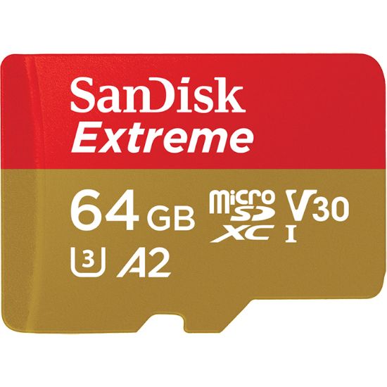 Image de SanDisk Extreme Mémoire flash - Or, Rouge (SDSQXAH-064G-GN6AA)