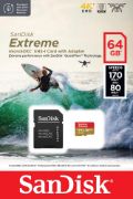 Image de SanDisk Extreme Mémoire flash - Or, Rouge (SDSQXAH-064G-GN6AA)