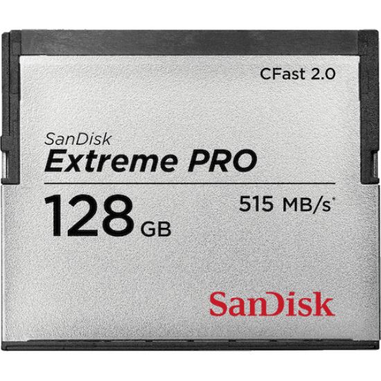 Image de SanDisk 128GB Extreme Pro, CFast 2.0, 525MB/s Mémoire flash - Noir, argent (SDCFSP-128G-G46D)