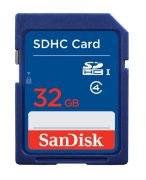 Image de SanDisk Standard SDHC Card, 32GB, Blue Mémoire flash - Bleu (SDSDB-032G-B35)