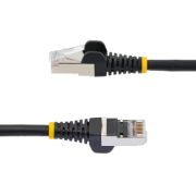 Image de StarTech.com Câble Ethernet CAT6a 5m - Low Smoke Zero Halogen (LSZH) - 10 Gigabit 500MHz 100W PoE RJ45 S/FTP Cordon de Raccordement Réseau Snagless Noir avec Décharge ... (NLBK-5M-CAT6A-PATCH)