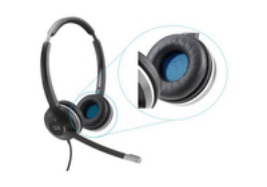 Image de Cisco Headset 520 Series and 530 Series Replacement Ear Cushions (8 pieces) – Spare – Black, 2-Year Limited Liability Casque / oreillette accessoires (CP-HS-W-5EC8=)