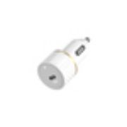 Image de OtterBox Car Charger Bundle USB C 18W USB PD + USB C-Lightning Cable 1M, Cloud Dust White Chargeur - Blanc (78-52697)