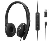 Image de Lenovo casque Avec fil Arceau USB Type-C Noir (4XD1M39029)