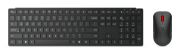 Image de Lenovo clavier Souris incluse Bureau RF sans fil + Bluetooth Français, Allemand Noir (4X31S04843)