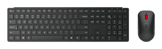 Image de Lenovo clavier Souris incluse Bureau RF sans fil + Bluetooth Français, Allemand Noir (4X31S04843)