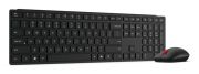 Image de Lenovo clavier Souris incluse Bureau RF sans fil + Bluetooth Français, Allemand Noir (4X31S04843)