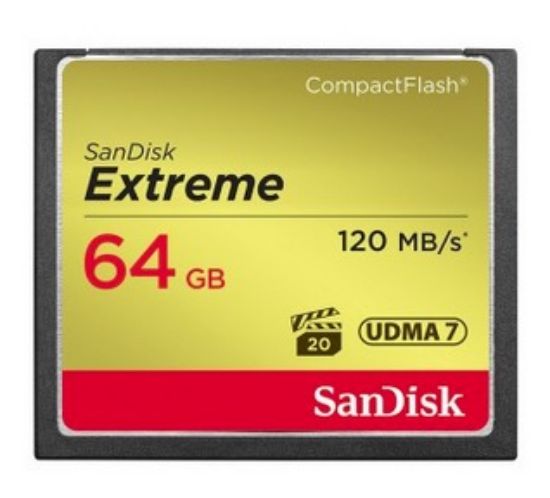 Image de SanDisk CF Extreme 64GB Mémoire flash - Noir (SDCFXSB-064G-G46)