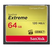 Image de SanDisk CF Extreme 64GB Mémoire flash - Noir (SDCFXSB-064G-G46)