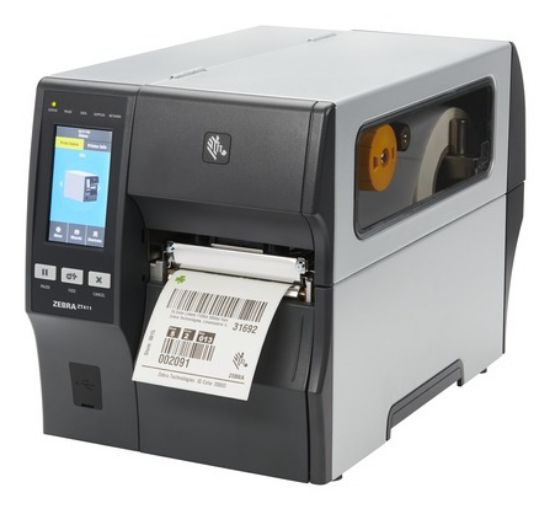 Image de Zebra ZT411 imprimante pour étiquettes Transfert thermique 300 x 300 DPI 356 mm/sec Avec fil &sans fil Ethernet/LAN Bluetooth (ZT41143-D9E0000Z)