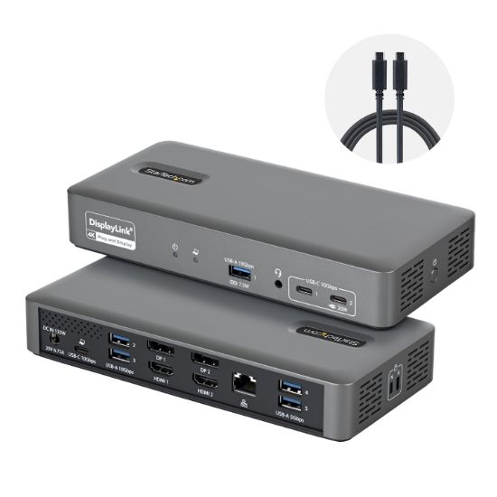 Image de StarTech.com station d'accueil Avec fil USB 3.2 Gen 2 (3.1 Gen 2) Type-C Gris (194UE-USBC-SMARTDOCK)