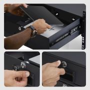 Image de StarTech.com Tiroir en Acier Verrouillable 3U, Montable en Rack 19", pour Armoires AV, Réseau et Serveurs, Capacité de 10kg, Orifices de Passage de Câbles à l'Arrièr ... (3U-RACK-MOUNT-DRAWER)