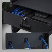Image de StarTech.com Tiroir en Acier Verrouillable 3U, Montable en Rack 19", pour Armoires AV, Réseau et Serveurs, Capacité de 10kg, Orifices de Passage de Câbles à l'Arrièr ... (3U-RACK-MOUNT-DRAWER)
