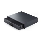 Image de StarTech.com Tiroir en Acier Verrouillable 2U, Montable en Rack 19", pour Armoires AV, Réseau et Serveurs, Capacité de 10kg, Orifices de Passage de Câbles à l'Arrièr ... (2U-RACK-MOUNT-DRAWER)