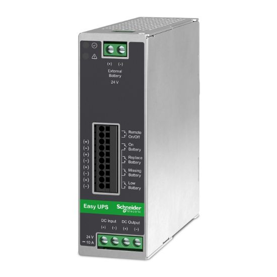 Image de APC Easy UPS 240 W entrée 24VCC sortie 24VCC 10A montage sur rail DIN sans batterie (BVS240XDPDR)