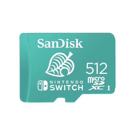 Image de SanDisk 512Go, microSDXC UHS-I, 100Mo/s read, 90Mo/s write Mémoire flash - Vert (SDSQXAO-512G-GNCZN)