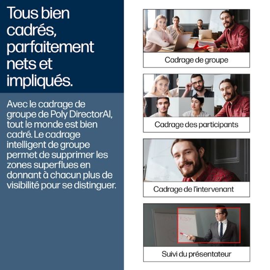 Image de HP Poly Caméra intelligente TAA Poly Studio E60 4K MPTZ avec zoom optique 12x (9W1A7AA)
