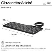 Image de HP Clavier filaire rétroéclairé multi-appareil 405 (7N7C1AA)