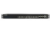 Image de QNAP commutateur réseau Géré L3 10G Ethernet (100/1000/10000) Connexion Ethernet, supportant l'alimentation via ce port (PoE) 1U Noir (QSW-M5218P-6F12T)
