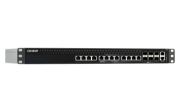 Image de QNAP commutateur réseau Géré L3 10G Ethernet (100/1000/10000) Connexion Ethernet, supportant l'alimentation via ce port (PoE) 1U Noir (QSW-M5218P-6F12T)