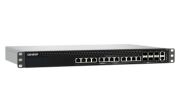Image de QNAP commutateur réseau Géré L3 10G Ethernet (100/1000/10000) Connexion Ethernet, supportant l'alimentation via ce port (PoE) 1U Noir (QSW-M5218P-6F12T)