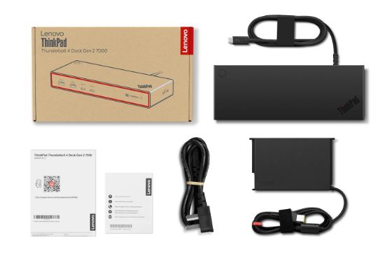 Image de Lenovo TP TBT4 Dock G2 7000 - EU Station d'accueil Thunderbolt 4 Noir (40BG0135EU)