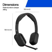 Image de HP Poly Micro-casque Bluetooth Focus 620 Fold (C56XVAA)