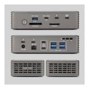 Image de StarTech.com Dock Thunderbolt 5 avec Slot NVMe pour Mac et Windows, Jusqu'à 2 Écrans 8K 60Hz ou 3 Écrans 4K 144Hz, Recharge de PC de 140W, 5GbE, Bande Passante Accéléré ... (183UE-TB5USB4DOCK)