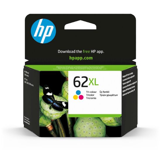 Image de HP 62XL cartouche d'encre trois couleurs grande capacité authentique (D14SLAE)