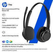Image de HP Poly Micro-casque filaire USB binaural Mission 420 (D14Z3AA)