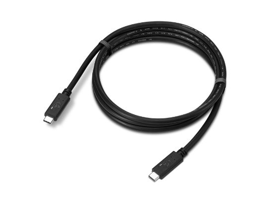 Image de Lenovo câble USB USB4 Gen 2x2 1,5 m USB C 20 Gbit/s Noir (4X91U92143)
