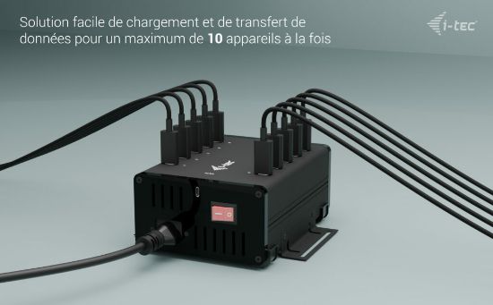 Image de i-tec USB-C/USB-A Metal Charging + data HUB, 15W per port, 10x USB-C (CACHRGHUB10CUK)