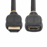Image de StarTech.com Câble d'Extension HDMI 2.0 de 50 cm, Câble HDMI Haut Débit, 4K 60Hz, Câble d'Extension HDMI Mâle vers Femelle, Adaptateur HDMI M/F (HD2MF18INL)