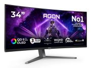 Image de AOC écran plat de PC 86,4 cm (34") 3440 x 1440 pixels Wide Quad HD QD-OLED Noir (AGP346UCSD)